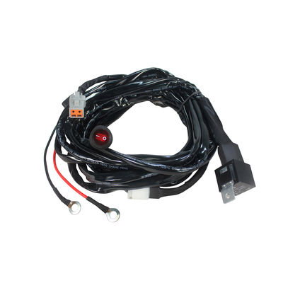 20cm 14AWG Çalışma Işığı Otomotiv Kablo Demeti CSA Sigorta Röle Anahtarı
