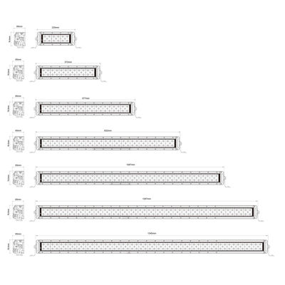 Çift Sıralı Led Işık Çubuğu 1224w Su Geçirmez Işık Çubuğu Isıtma Lensi Osram Emark R10