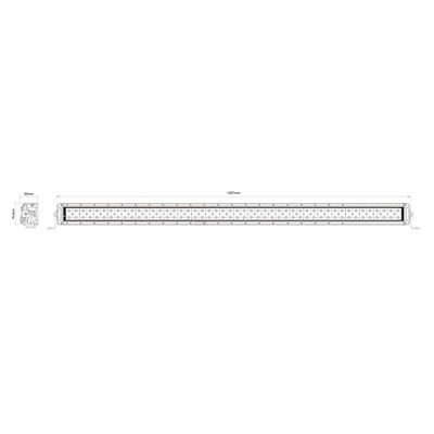 Otomatik 4x4 IP67 Çift Sıralı LED Işık Çubuğu 288W DC 24V PC Lens OSRAM Çipi