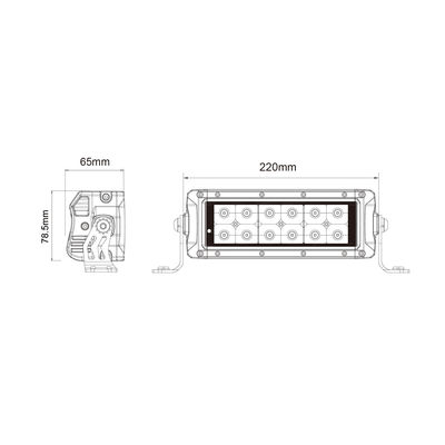 UTV 84W 7.5 İnç Çift Sıralı Led Işık Çubuğu Çizilmez HANMA