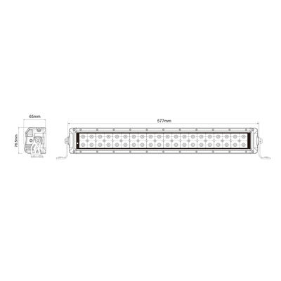 224w IP67 Su Geçirmez Çift Sıralı LED Işık Çubuğu, Tekneler İçin 40*5W Osram