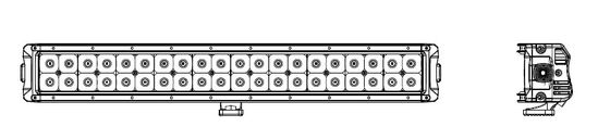 120w Kavisli Sıra Çift Led Işık Bar IP67 Su Geçirmez Işık Bar Araba Bar Işık