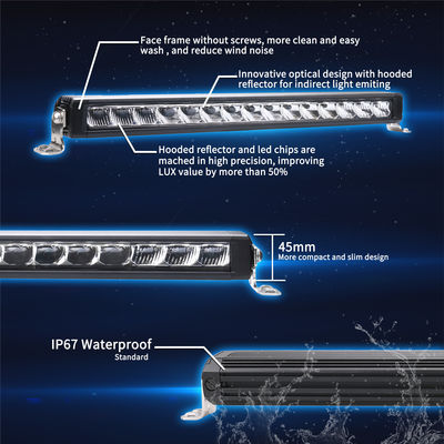 Siyah ECE 20 inç İnce LED Sürüş Işıkları R112 LED Araba Işık Çubuğu