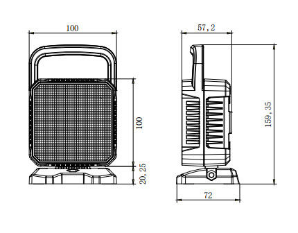 OSRAM 12W Su Geçirmez Uzaktan Kumanda Kamyon Taşınabilir Sel Işıkları için LED Projektör