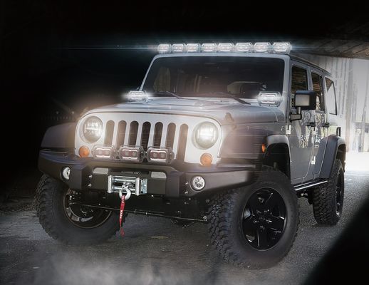 UTV 9 İnç Yuvarlak Offroad Yüksek Güçlü Led Sürüş Işıkları HANMA 51W