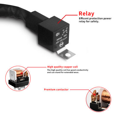 12V 30A 150w Led Işık Çubuğu Kablo Demeti Kiti OEM Otomotiv Kablo Konnektörleri