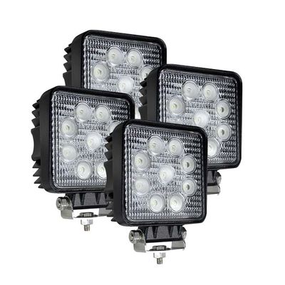 4 ADET Kare LED Taşkın Çalışma Işıkları IP67 2160lm Siyah Muhafaza